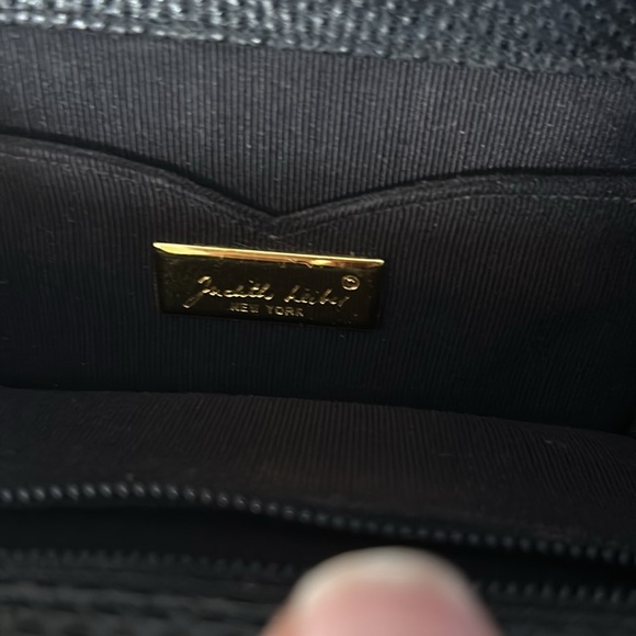 Judith Leiber Black Lizard Gemstone Top Clutch with Strap - Picture 3 of 15